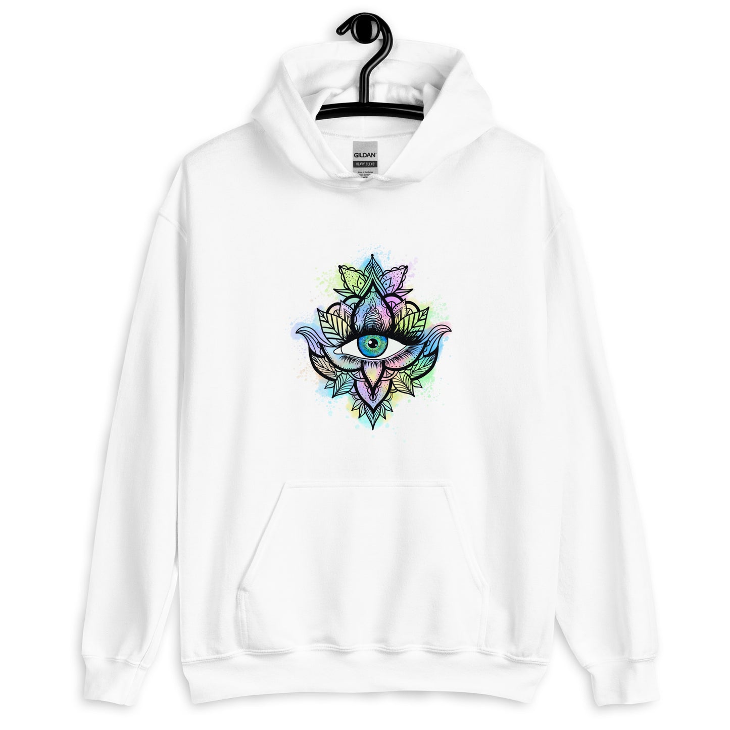 Third Eye Design with Semi Transparent Colors Unisex Hoodie by EraofInk