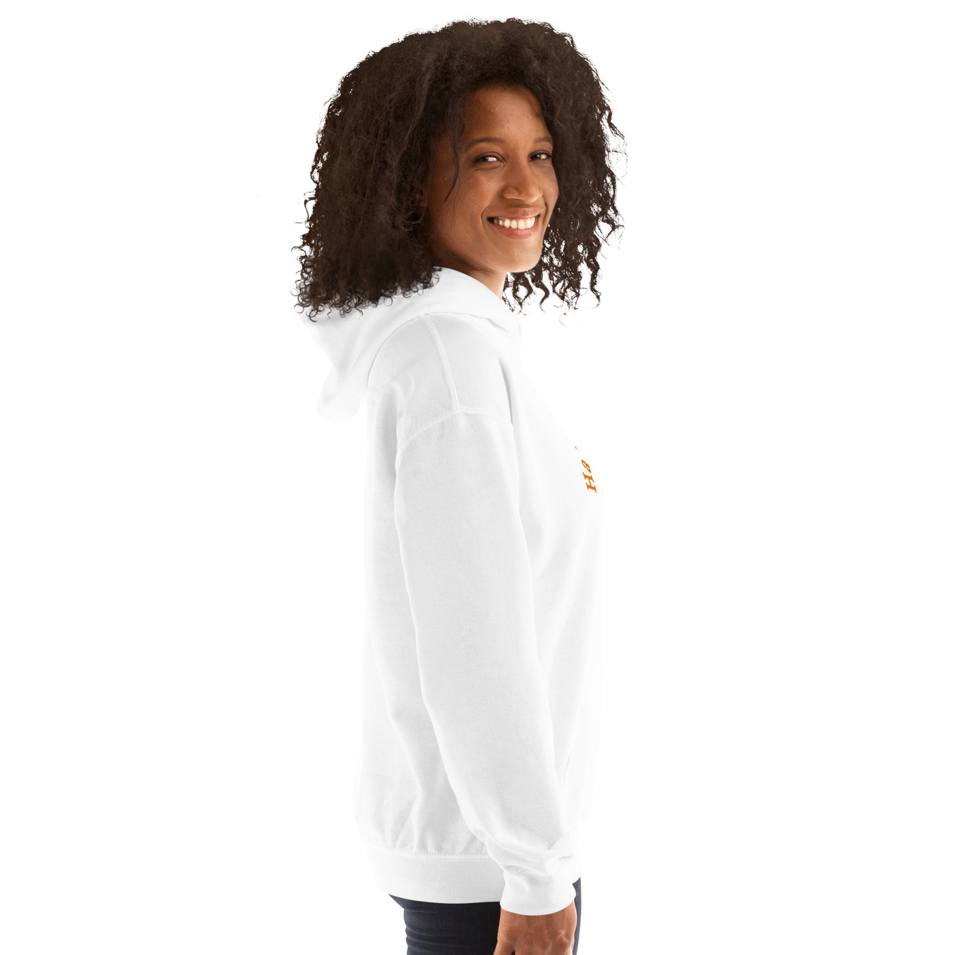 Halftime Queen Football Cheer for Orange & Teal Unisex Hoodie by EraofInk