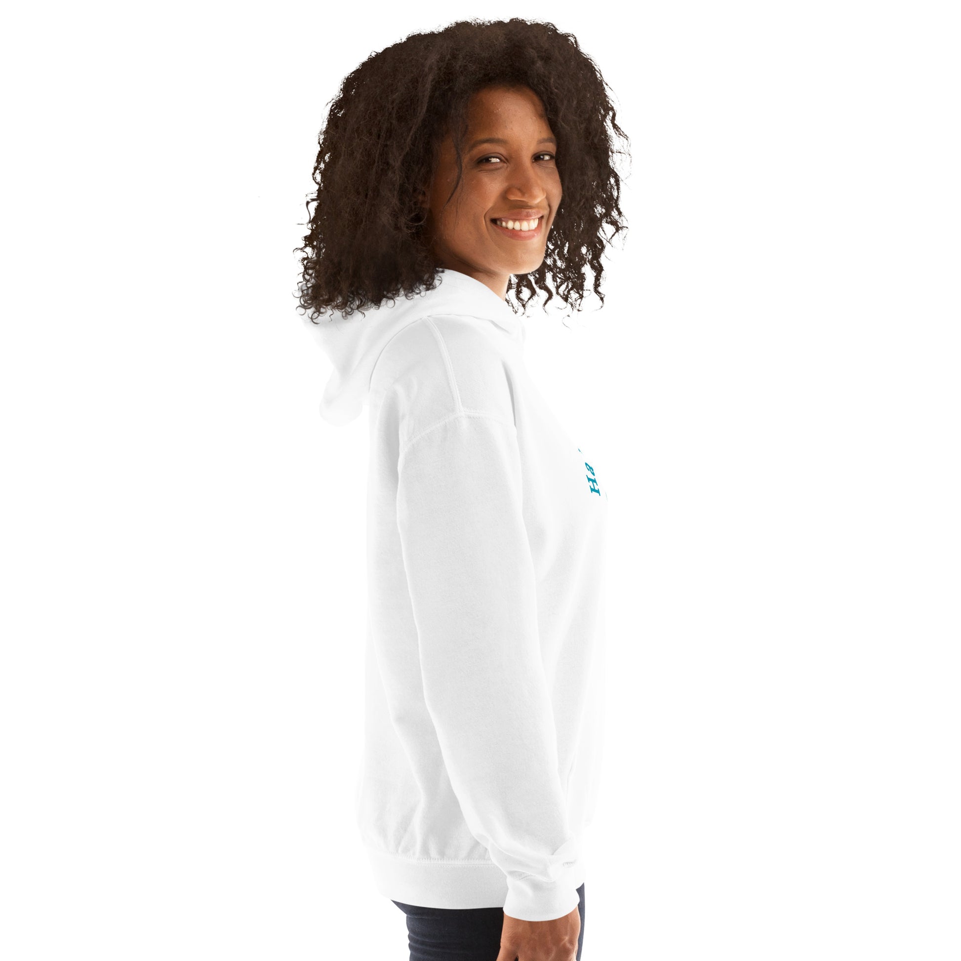 Halftime Queen Football Cheer for Teal & Gold Unisex Hoodie by EraofInk