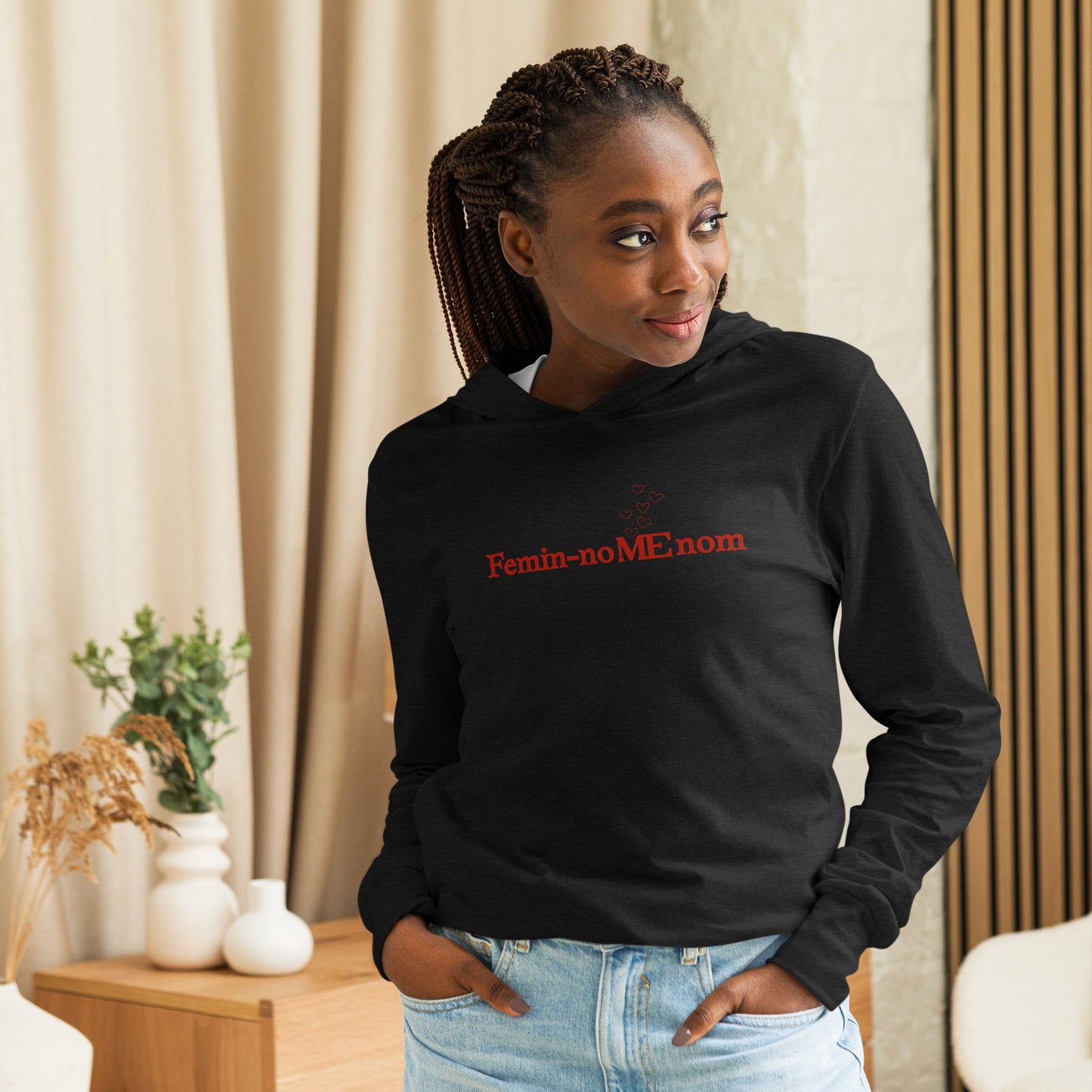 Femin-noME-nom Hooded Lomg Sleeve Tee by EraofInk