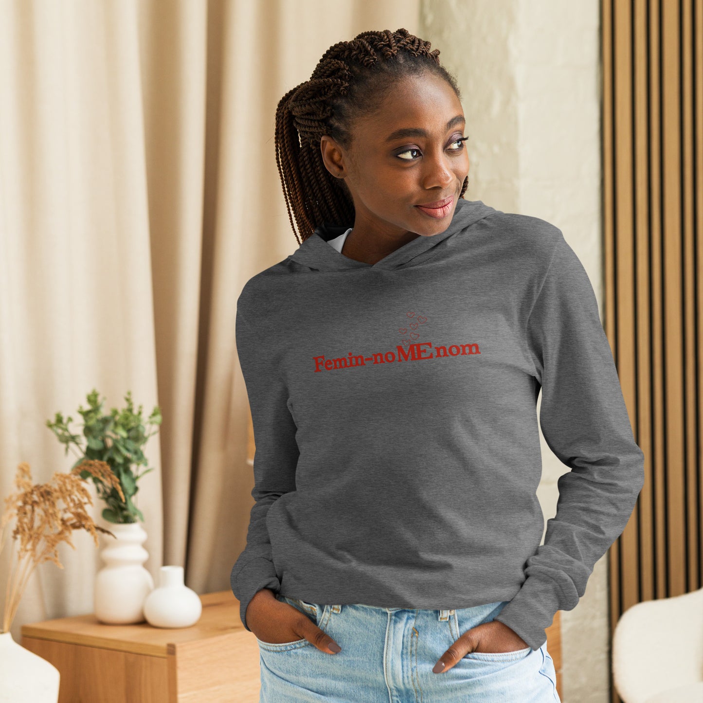 Femin-noME-nom Hooded Lomg Sleeve Tee by EraofInk