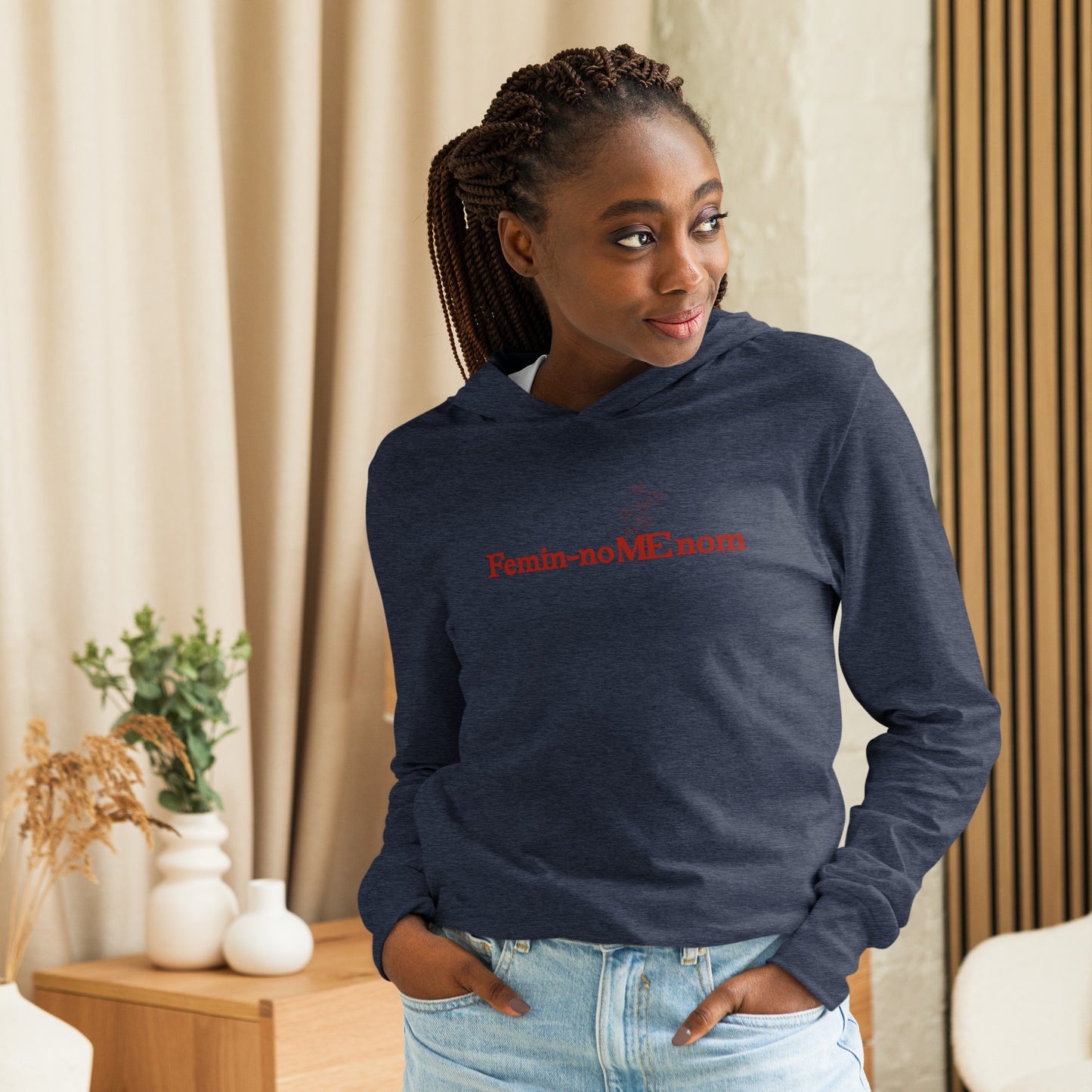Femin-noME-nom Hooded Lomg Sleeve Tee by EraofInk