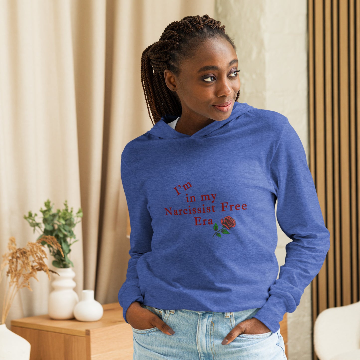 I'm In My Narcissist Free Era Hooded Long Sleeve Tee by EraofInk