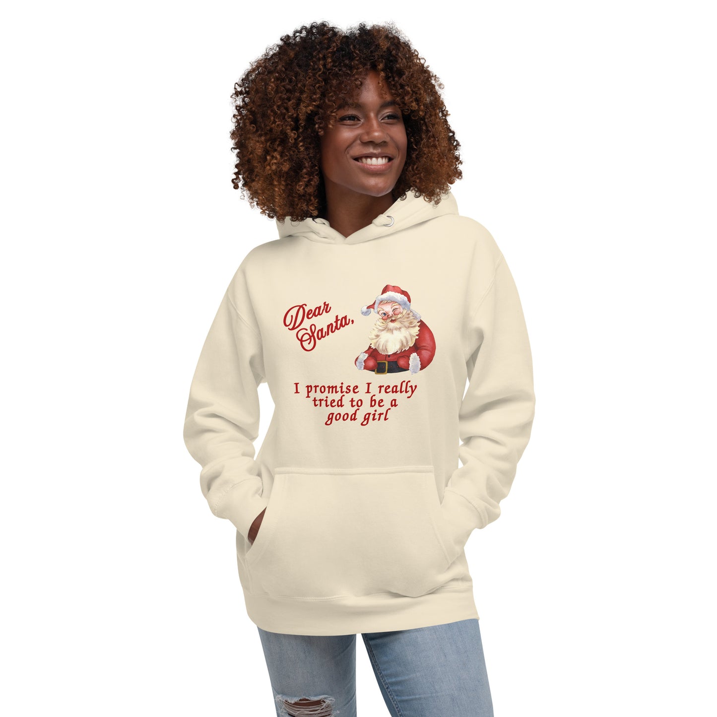 Dear Santa, Hoodie - I promise I Really Tried to be a Good Girl by RecreatingKrista