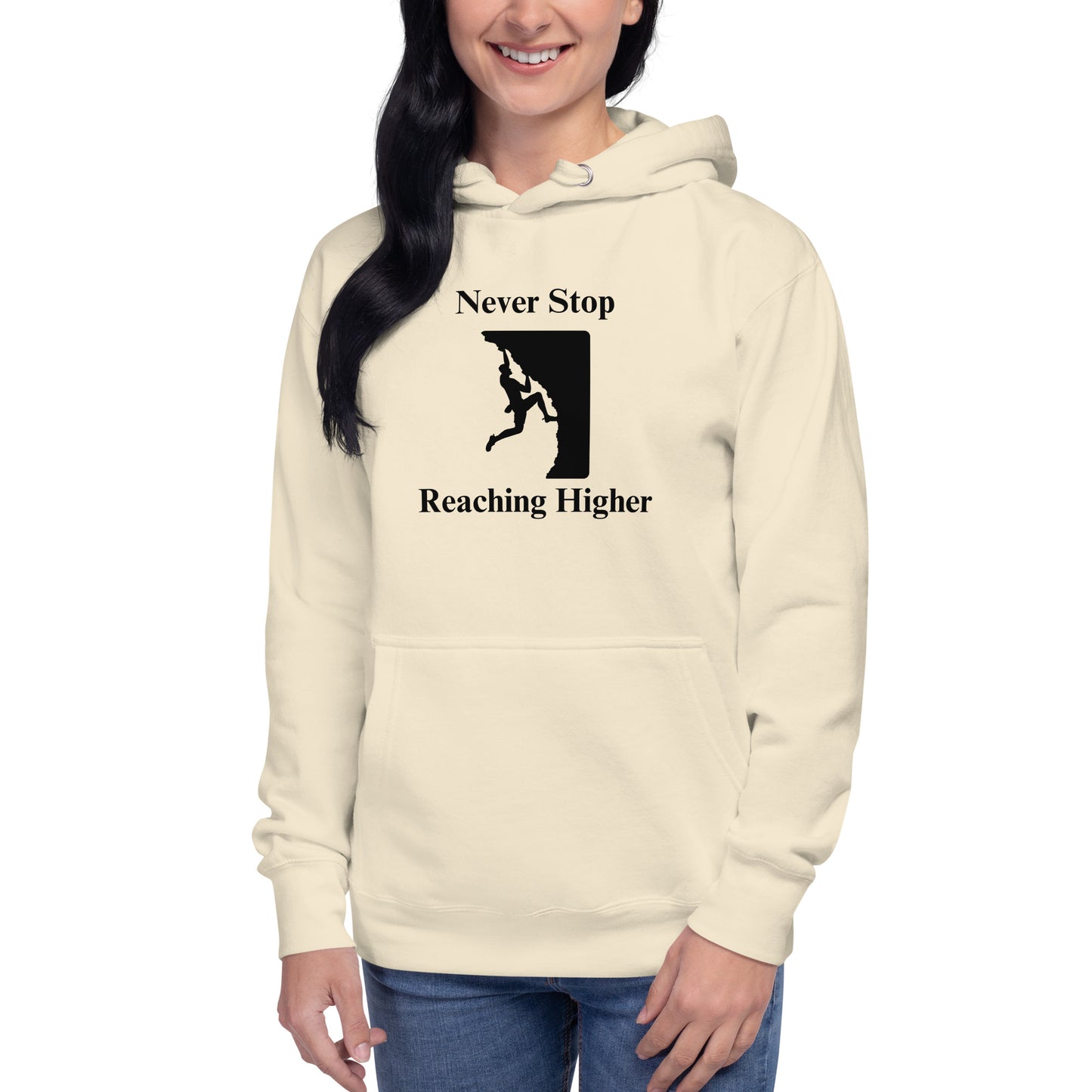 Never Stop Reaching Higher Unisex Hoodie by EraofInk
