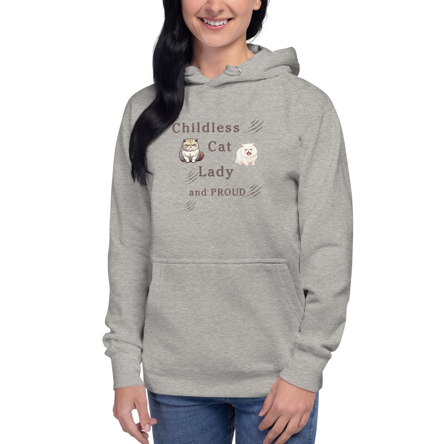 Childless Cat Lady & Proud Unisex Hoodie by EraofInk