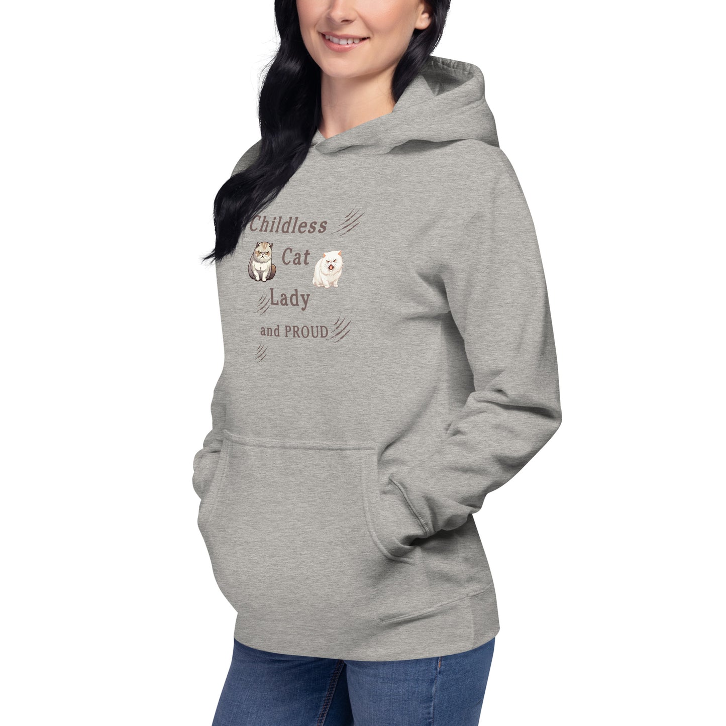 Childless Cat Lady & Proud Unisex Hoodie by EraofInk