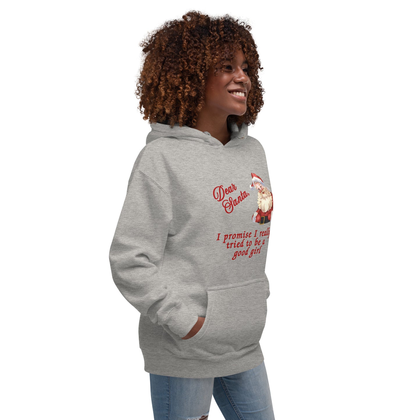 Dear Santa, Hoodie - I promise I Really Tried to be a Good Girl by RecreatingKrista