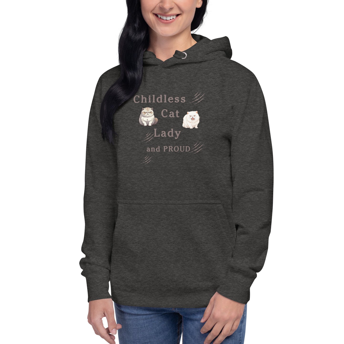 Childless Cat Lady & Proud Unisex Hoodie by EraofInk