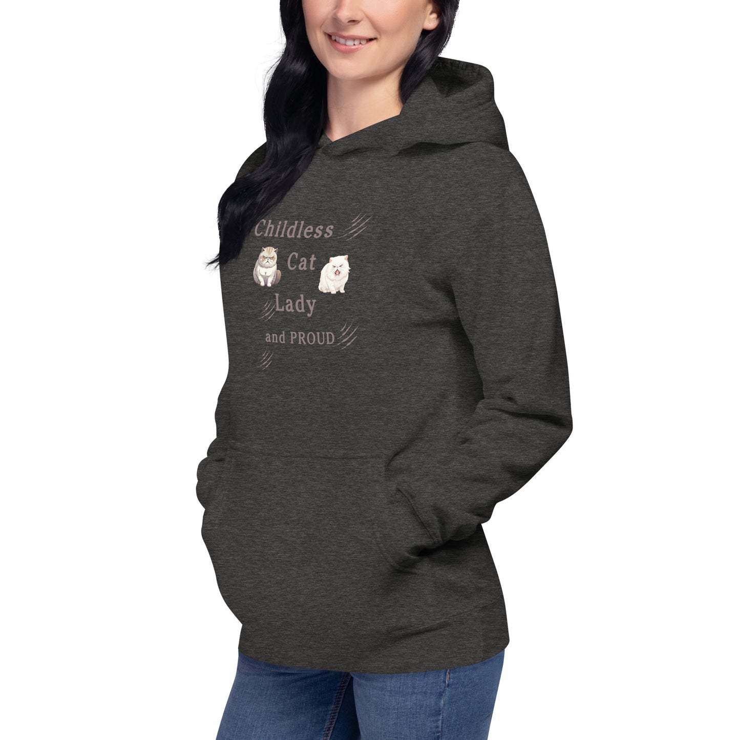Childless Cat Lady & Proud Unisex Hoodie by EraofInk
