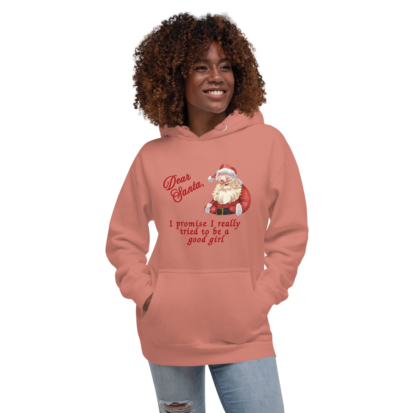 Dear Santa, Hoodie - I promise I Really Tried to be a Good Girl by RecreatingKrista