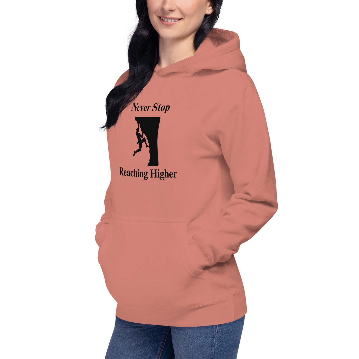 Never Stop Reaching Higher Unisex Hoodie by EraofInk