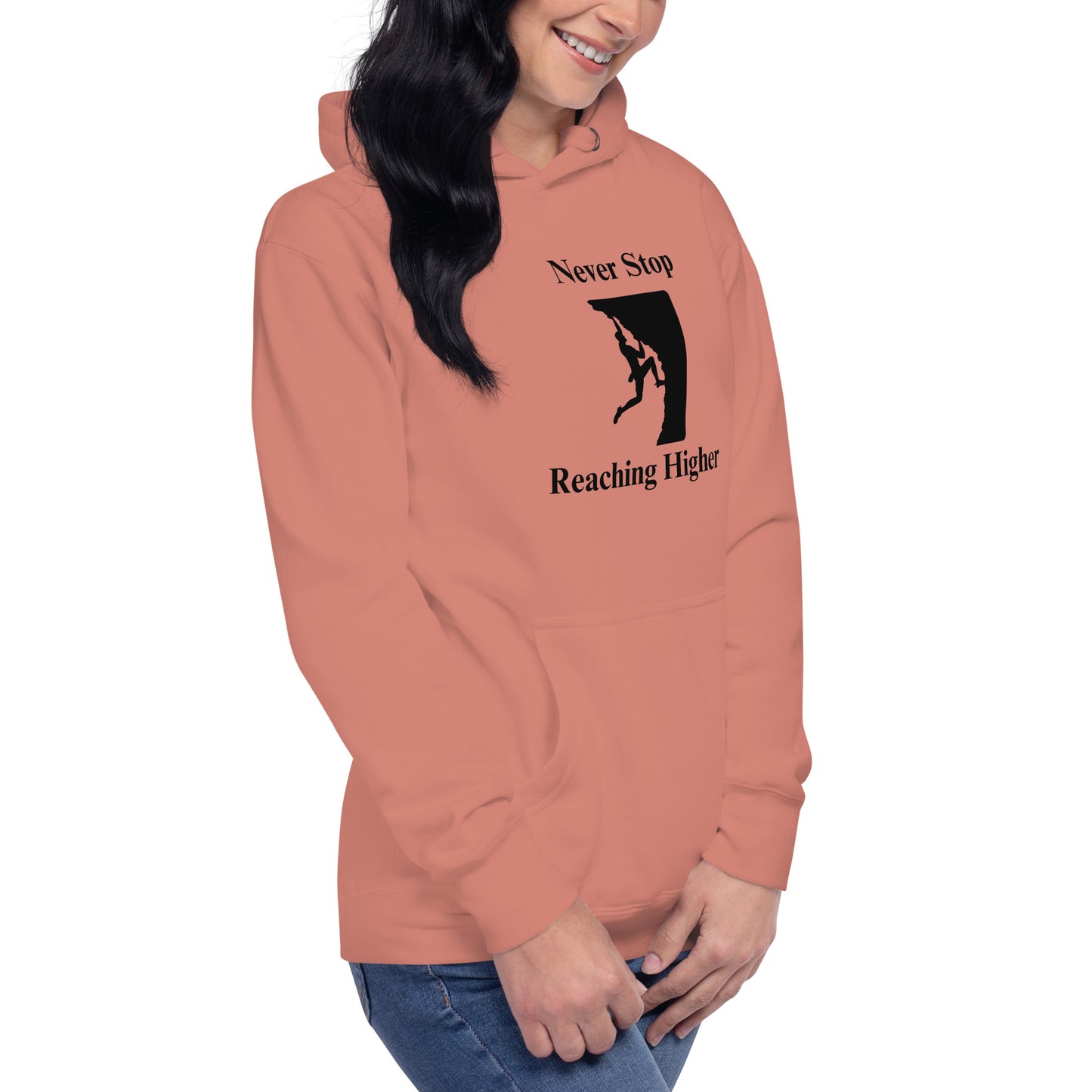 Never Stop Reaching Higher Unisex Hoodie by EraofInk