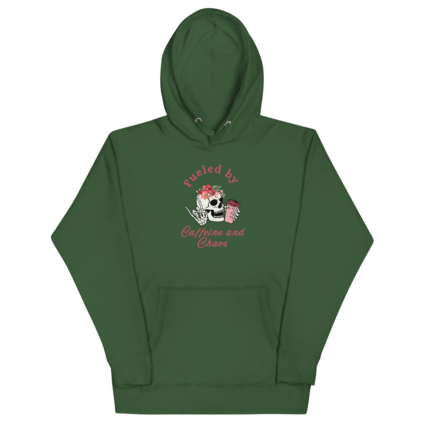 Fueled by Caffeine & Chaos Unisex Hoodie by EraofInk