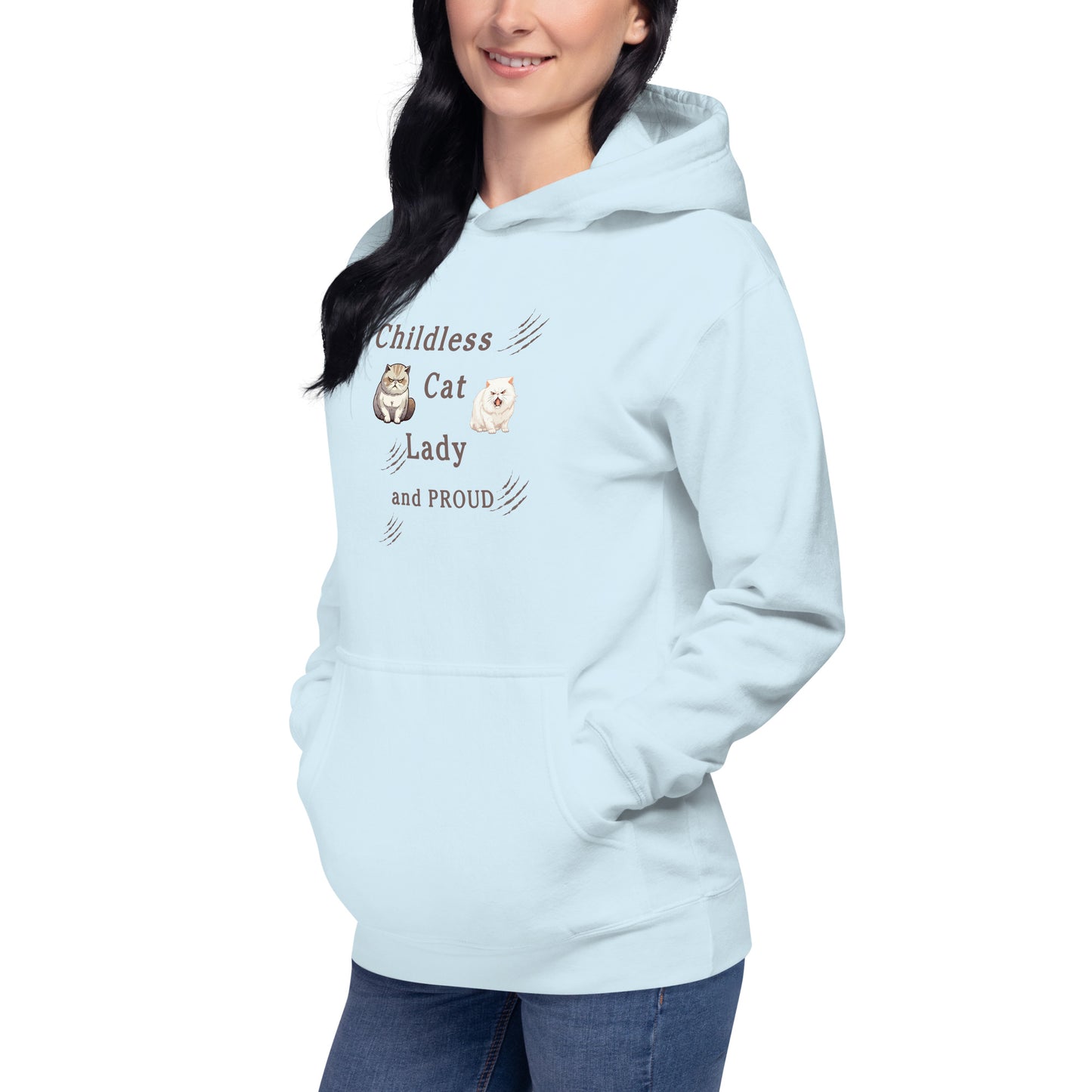 Childless Cat Lady & Proud Unisex Hoodie by EraofInk