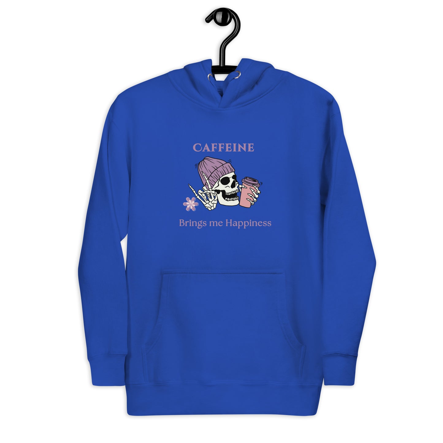 Caffeine Brings Me Happiness Unisex Hoodie by EraofInk