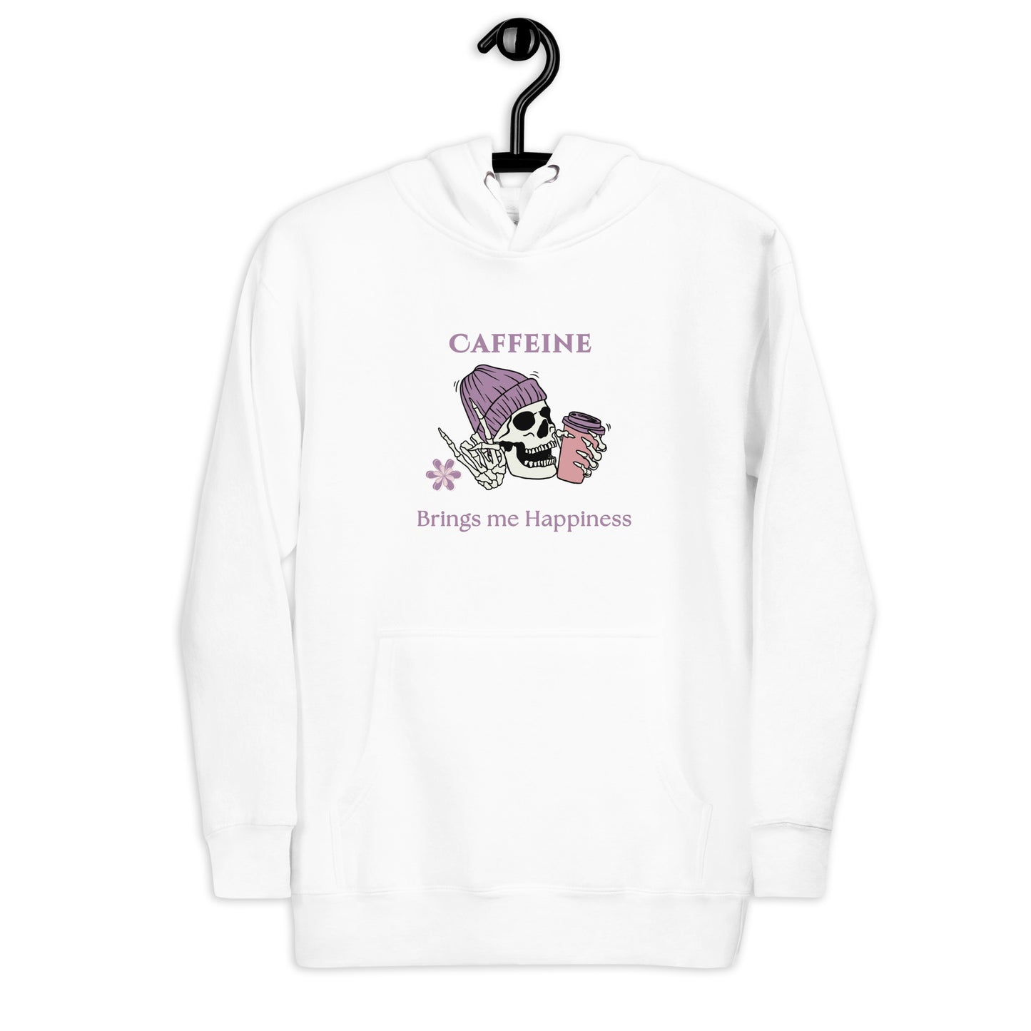 Caffeine Brings Me Happiness Unisex Hoodie by EraofInk