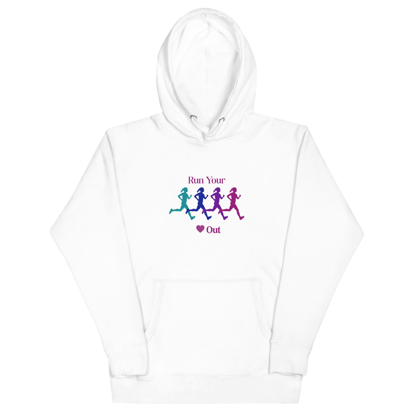 Run Your Heart Out Unisex Hoodie by EraofInk