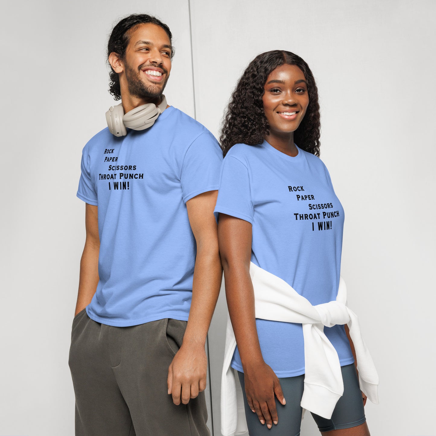 Who Wants to Play Rock Paper Scissors Throat Punch? DryBlend® Tee by EraofInk