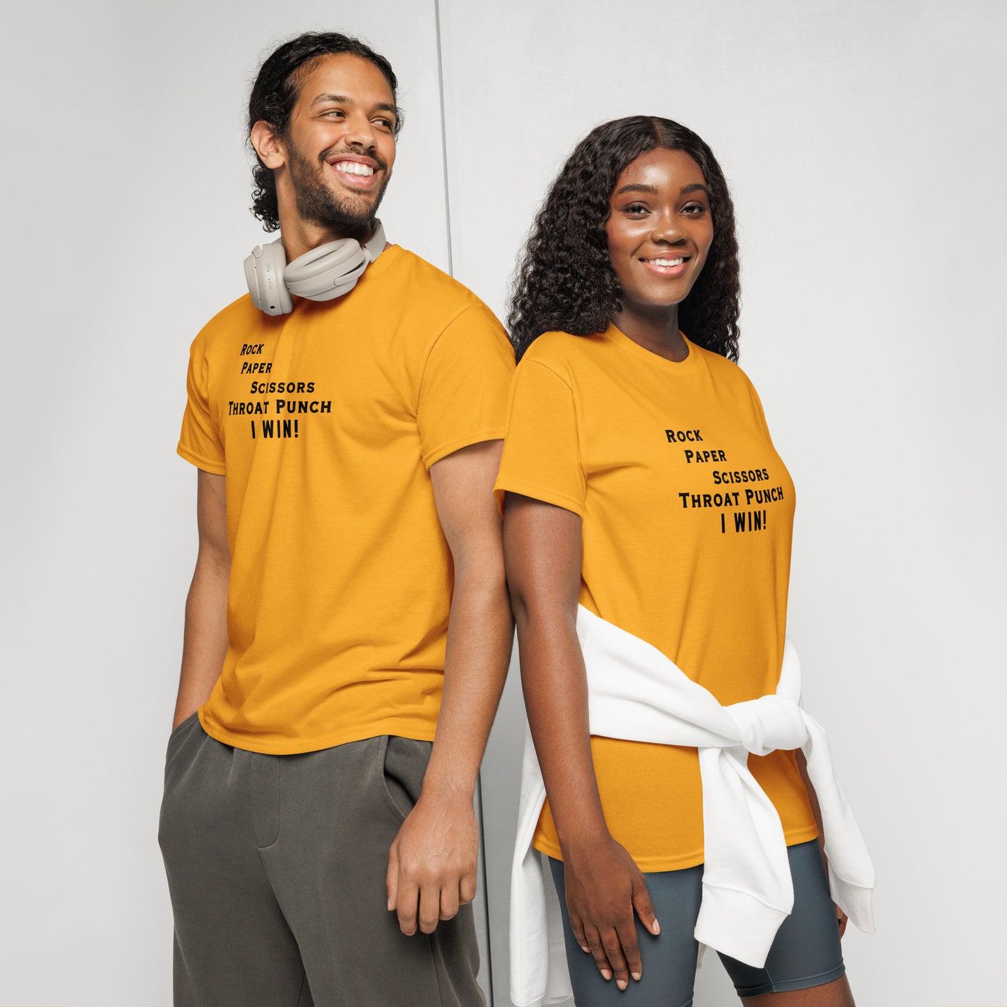 Who Wants to Play Rock Paper Scissors Throat Punch? DryBlend® Tee by EraofInk