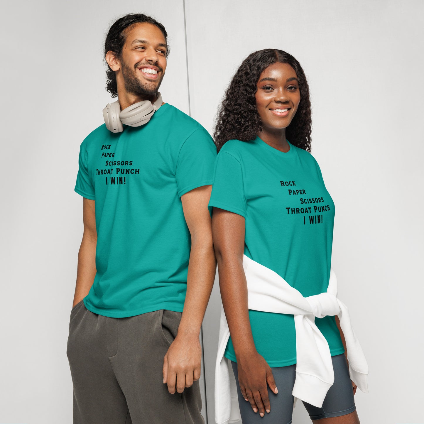 Who Wants to Play Rock Paper Scissors Throat Punch? DryBlend® Tee by EraofInk