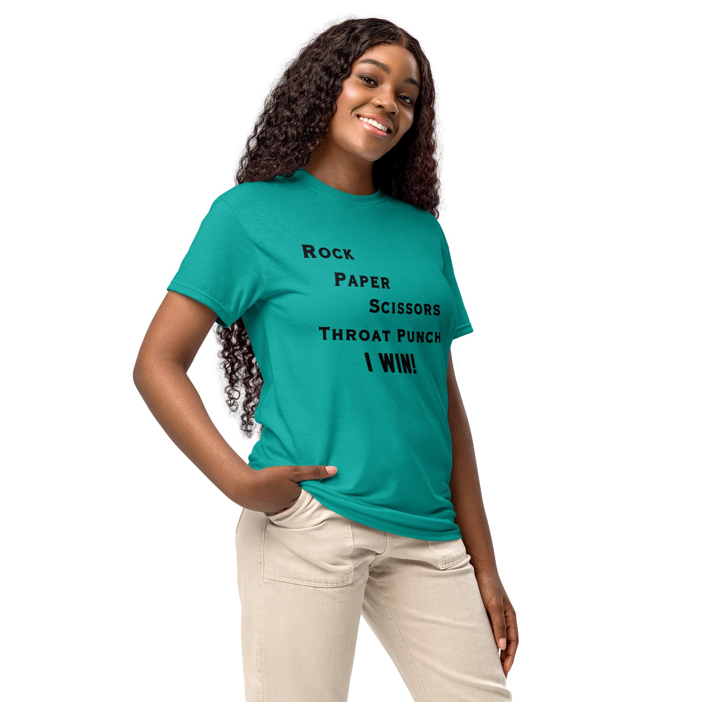 Rock Paper Scissors Throat Punch - I Win DryBlend® Tee by EraofInk