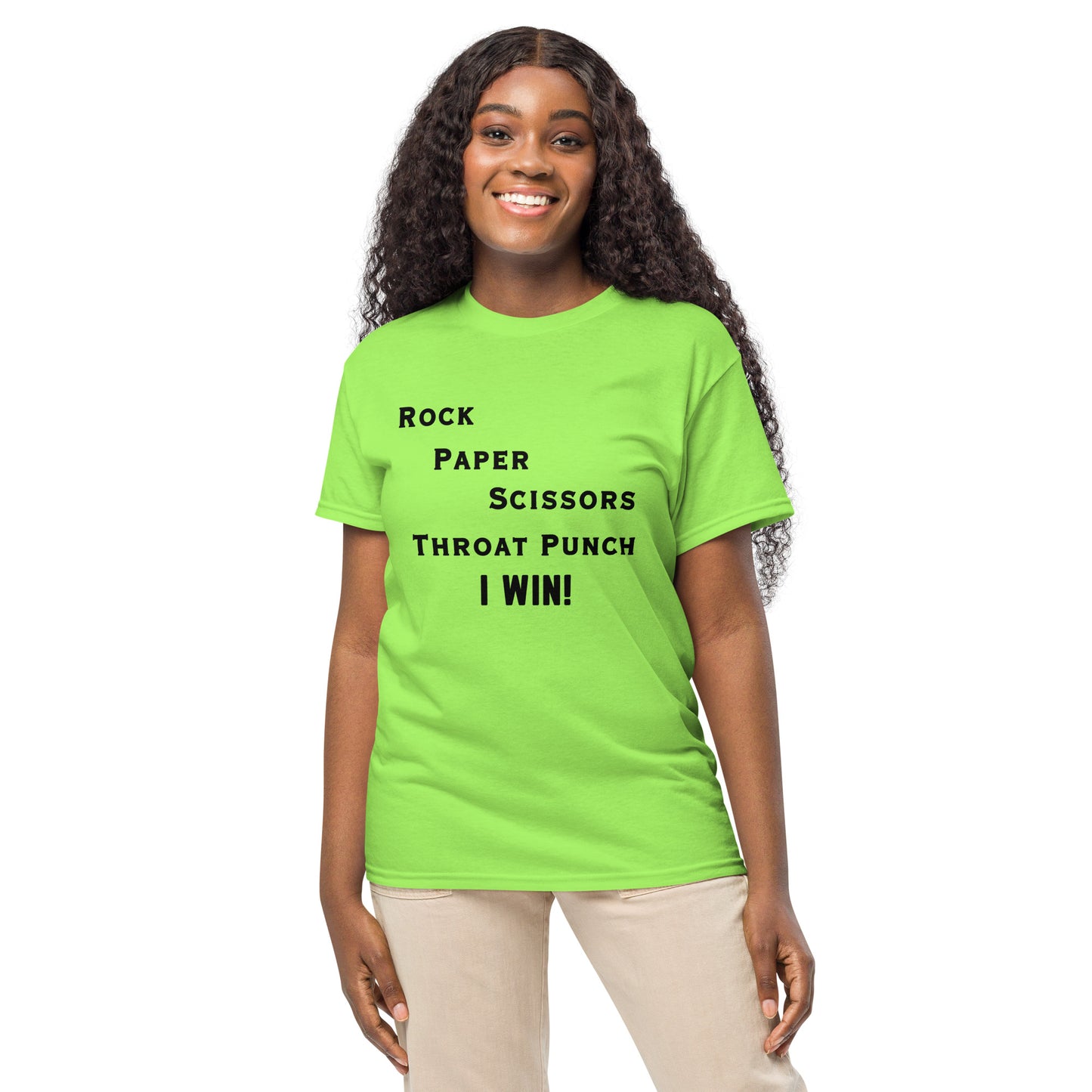 Rock Paper Scissors Throat Punch - I Win DryBlend® Tee by EraofInk