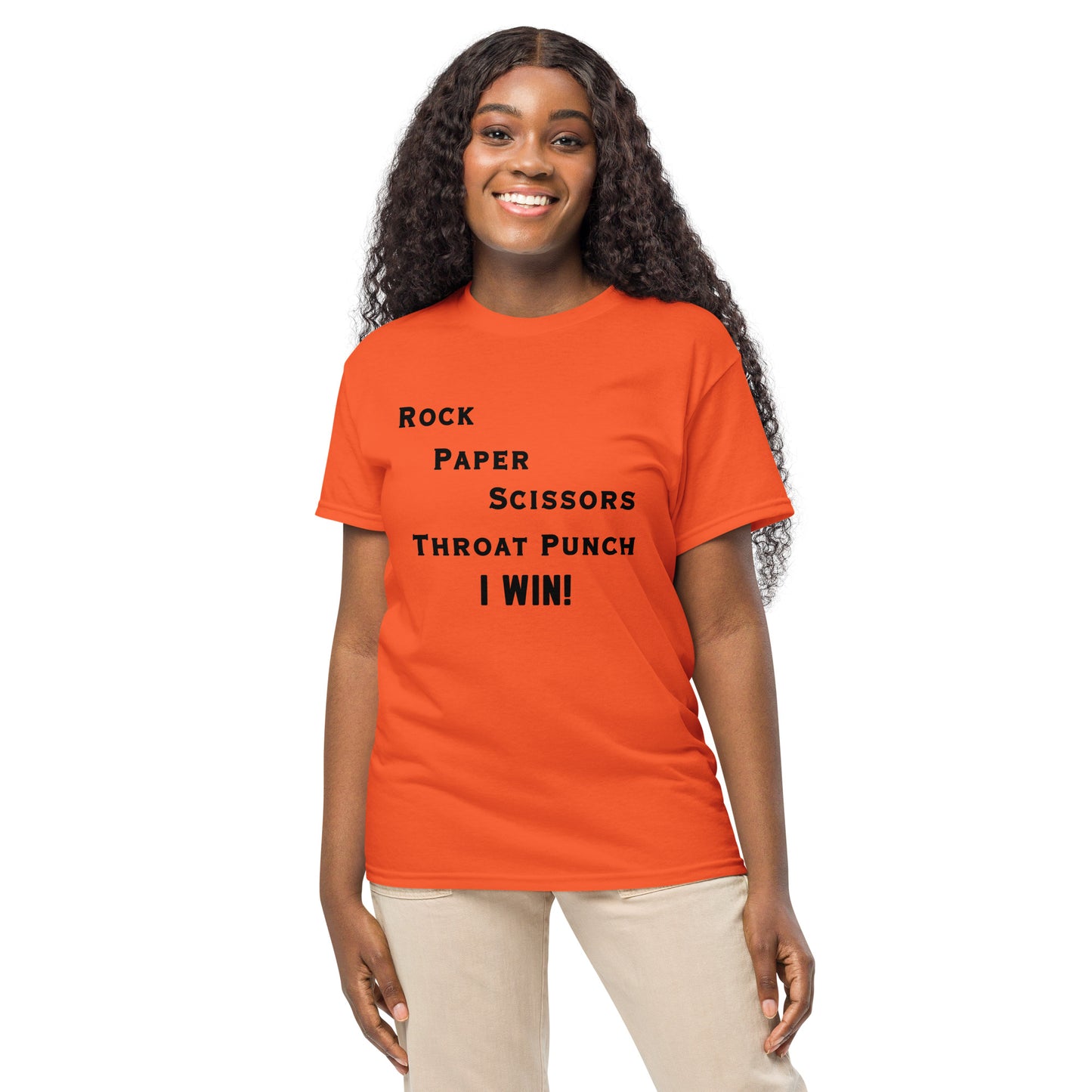 Rock Paper Scissors Throat Punch - I Win DryBlend® Tee by EraofInk