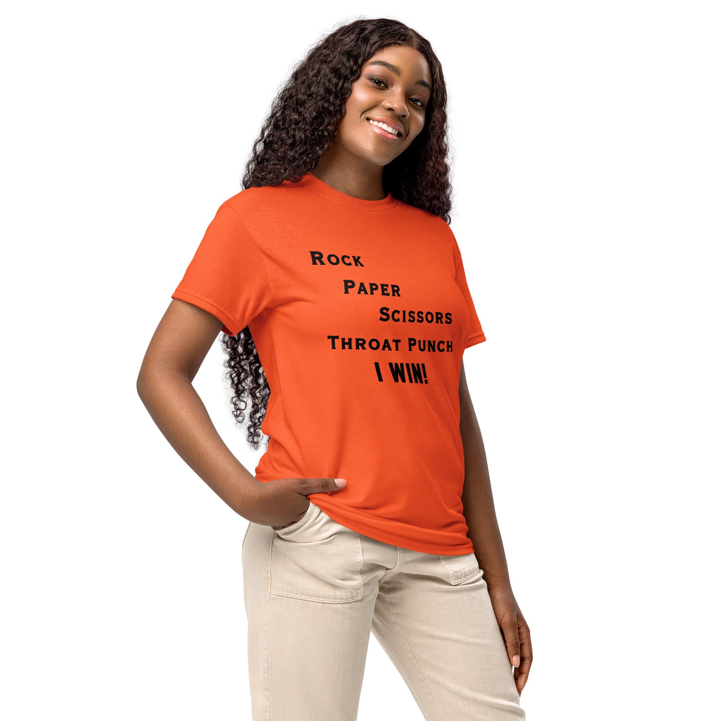 Rock Paper Scissors Throat Punch - I Win DryBlend® Tee by EraofInk