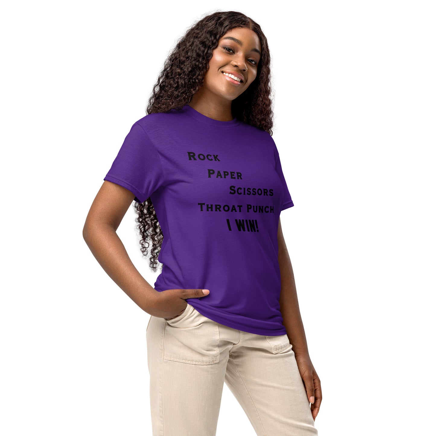 Rock Paper Scissors Throat Punch - I Win DryBlend® Tee by EraofInk