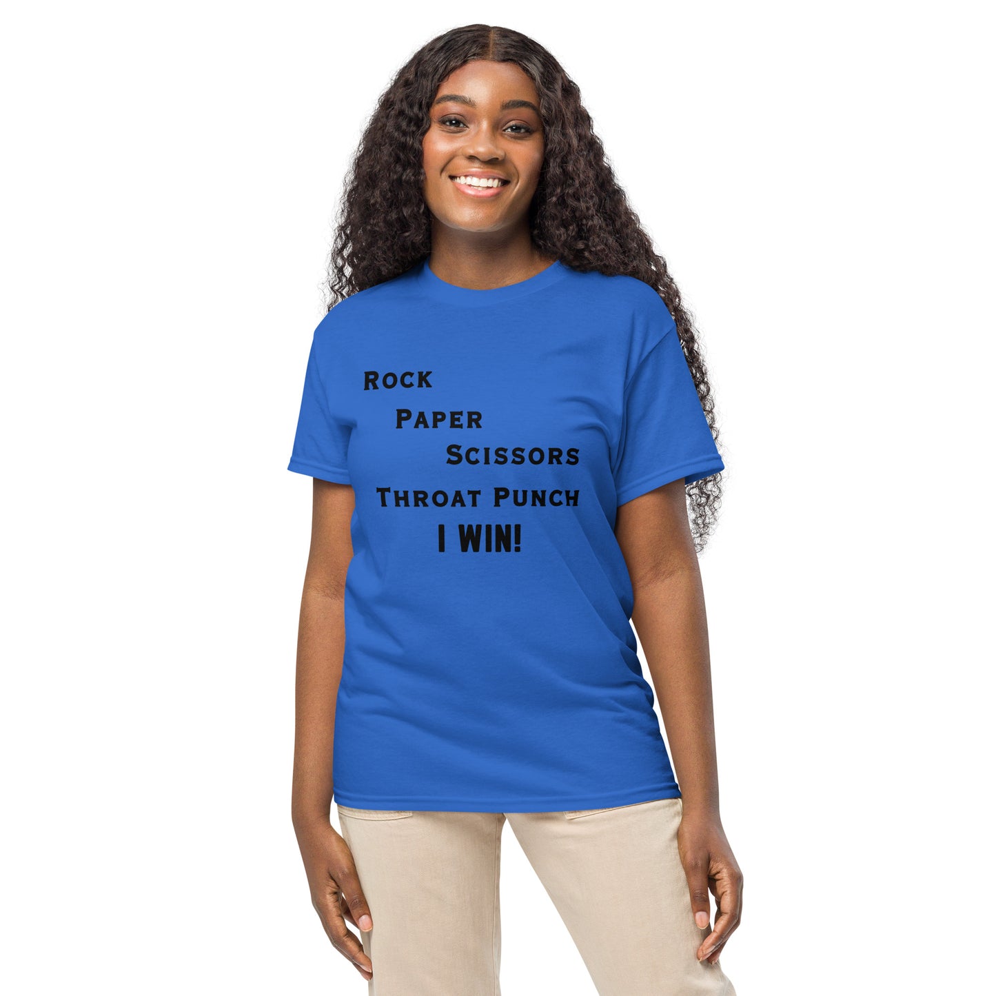 Rock Paper Scissors Throat Punch - I Win DryBlend® Tee by EraofInk