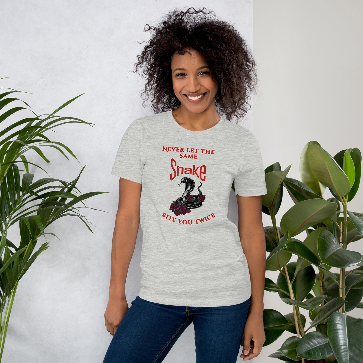 Never let the same snake bite your twice - Unisex t-shirt - by RecreatingKrista