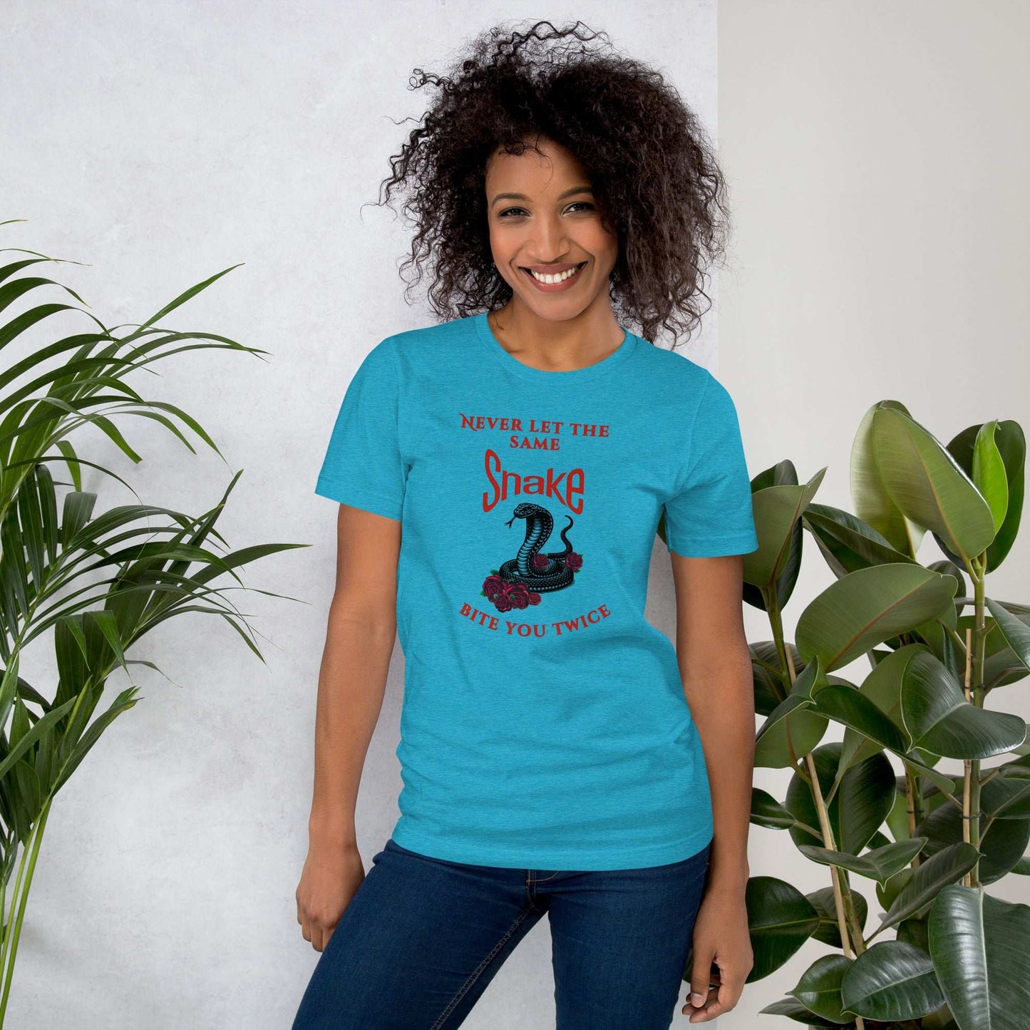 Never let the same snake bite your twice - Unisex t-shirt - by RecreatingKrista
