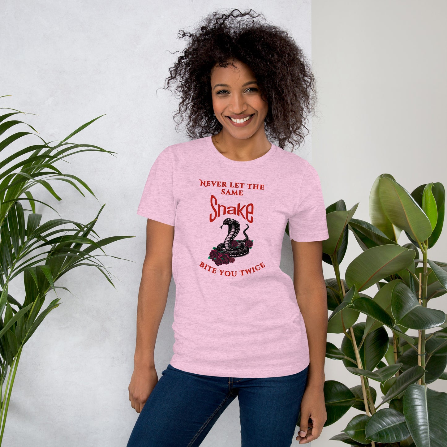 Never let the same snake bite your twice - Unisex t-shirt - by RecreatingKrista