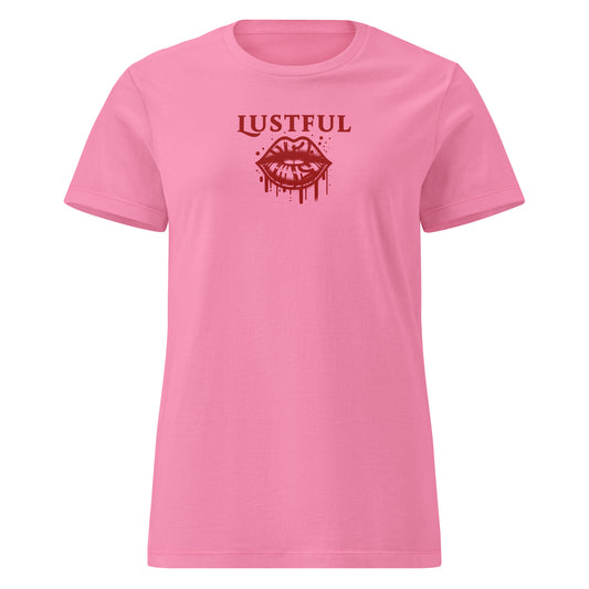 Lustful Hot Dripping Wet Lips Women’s SoftStyle Tee by EraofInk