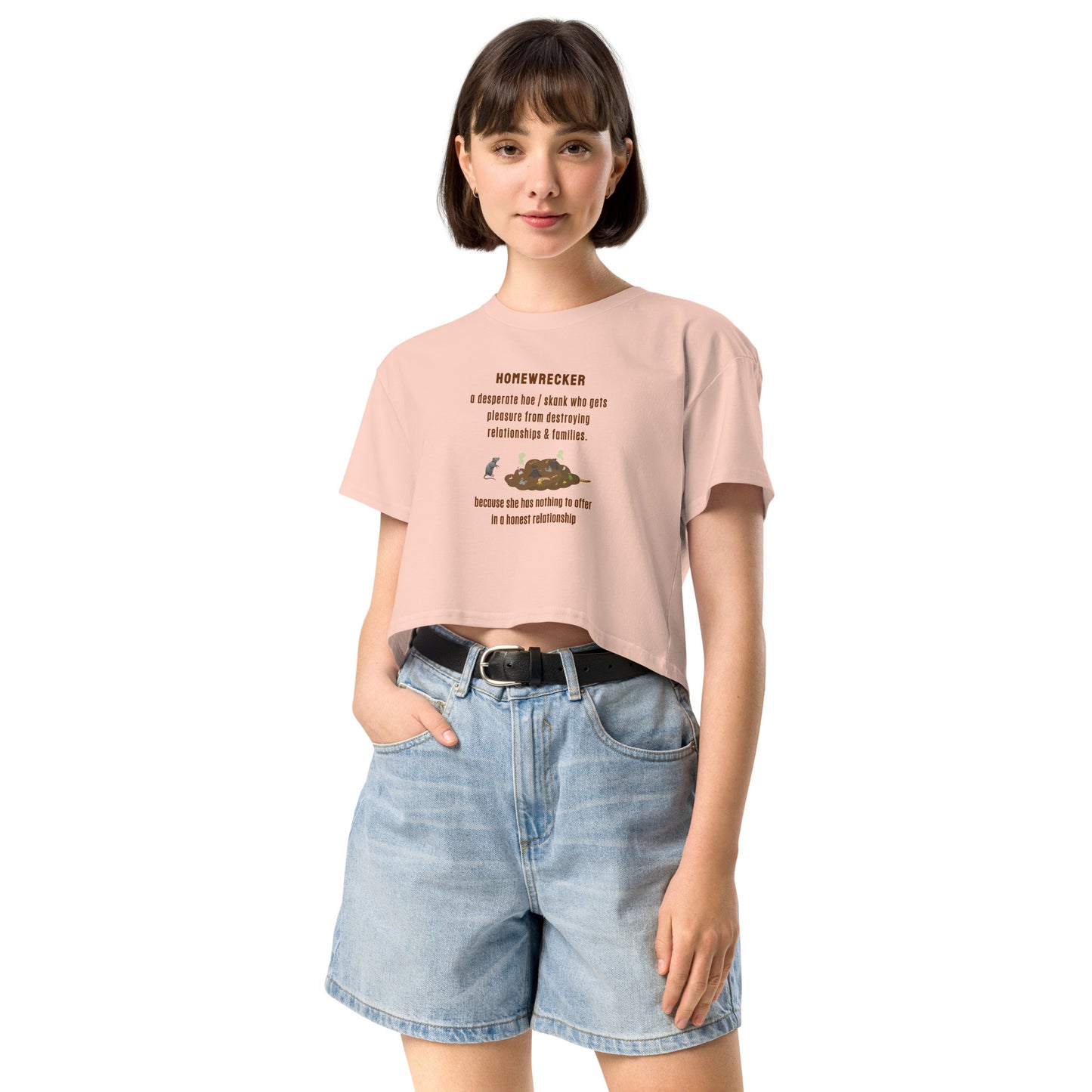 Side Chick / Home Wrecker Parody Women’s Crop Top by EraofInk