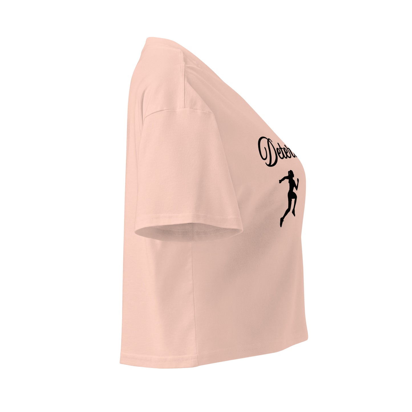 Determined Women’s Crop Top Fitness Tee by EraofInk