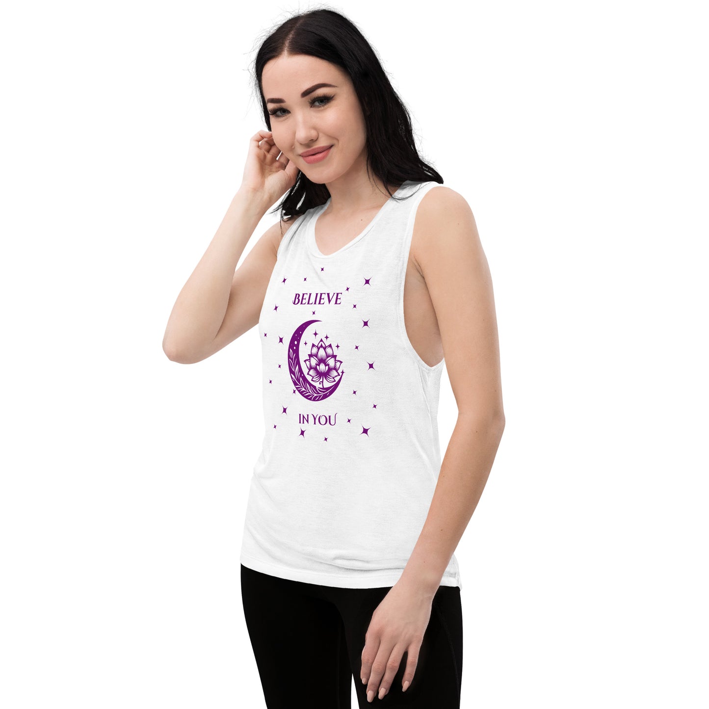Believe in You Metaphysical Theme Ladies’ Muscle Tank by EraofInk