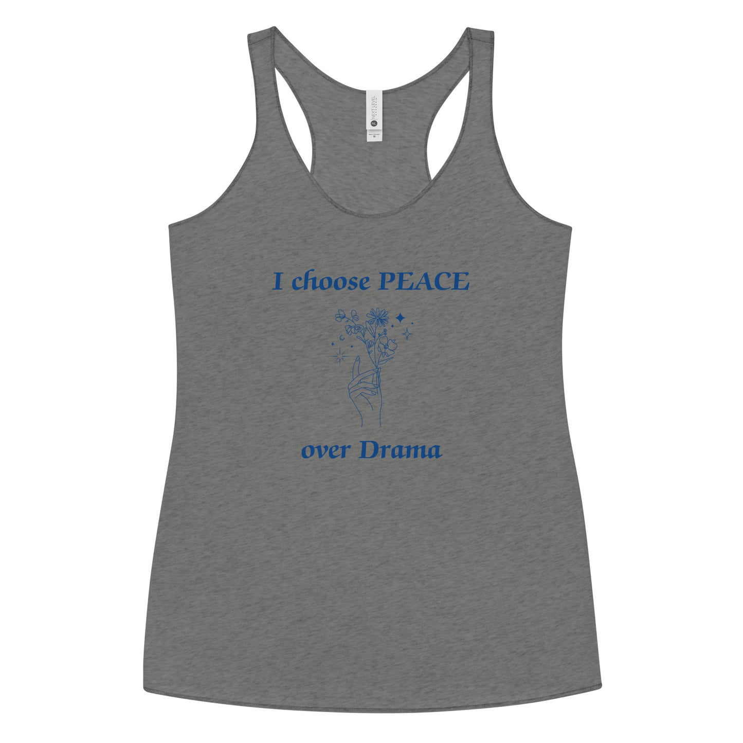 I Choose Peace Over Drama Women's Racerback Tank by EraofInk