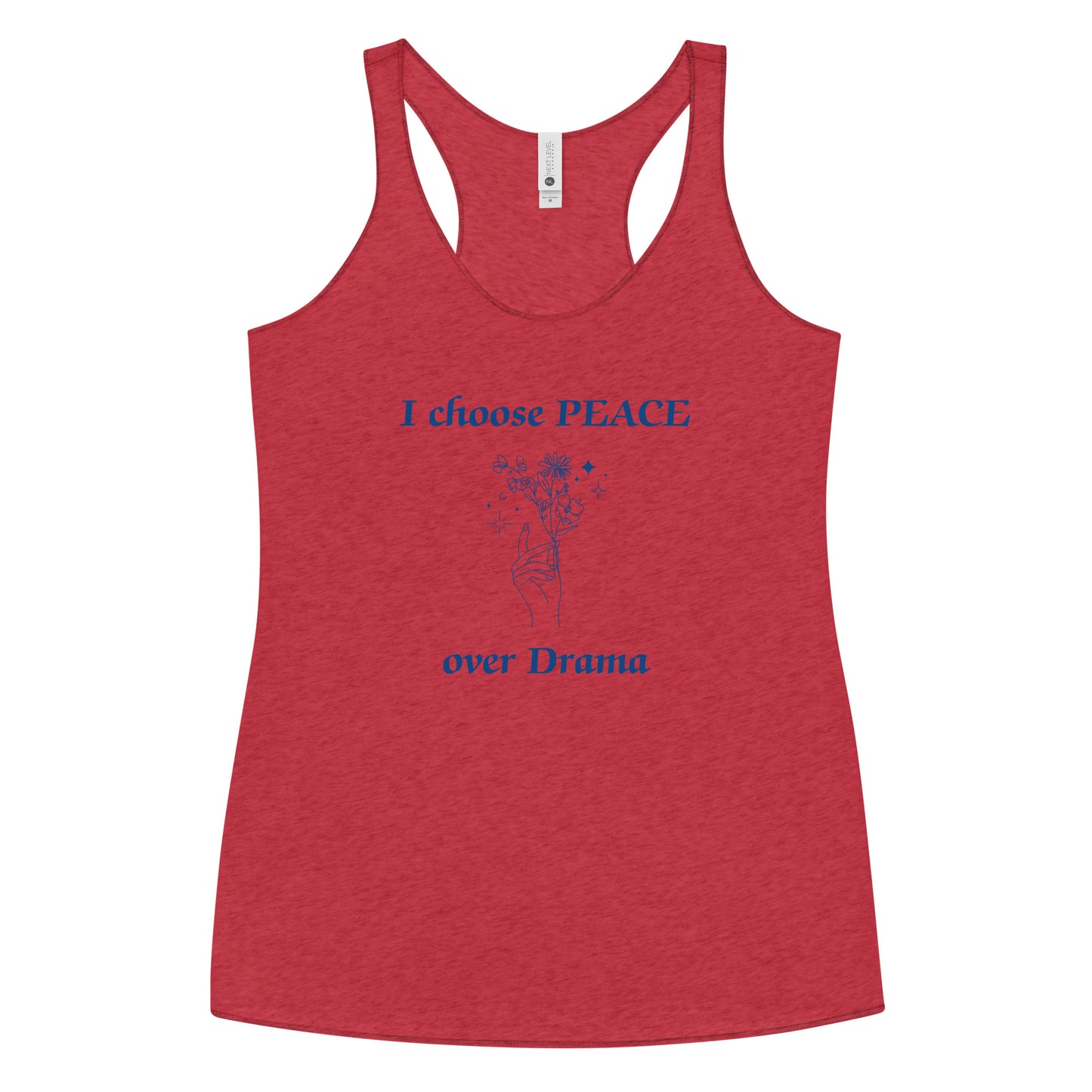 I Choose Peace Over Drama Women's Racerback Tank by EraofInk