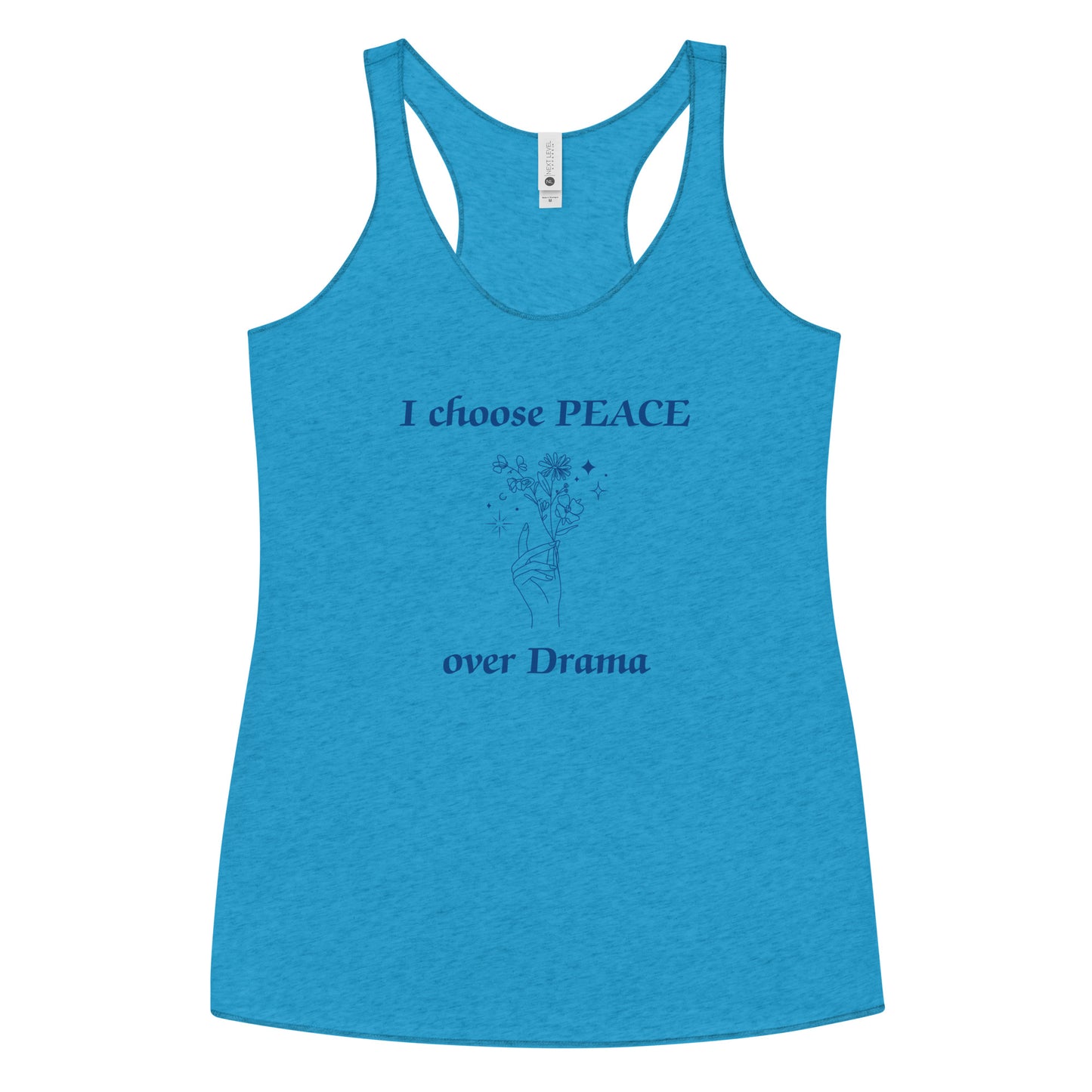 I Choose Peace Over Drama Women's Racerback Tank by EraofInk