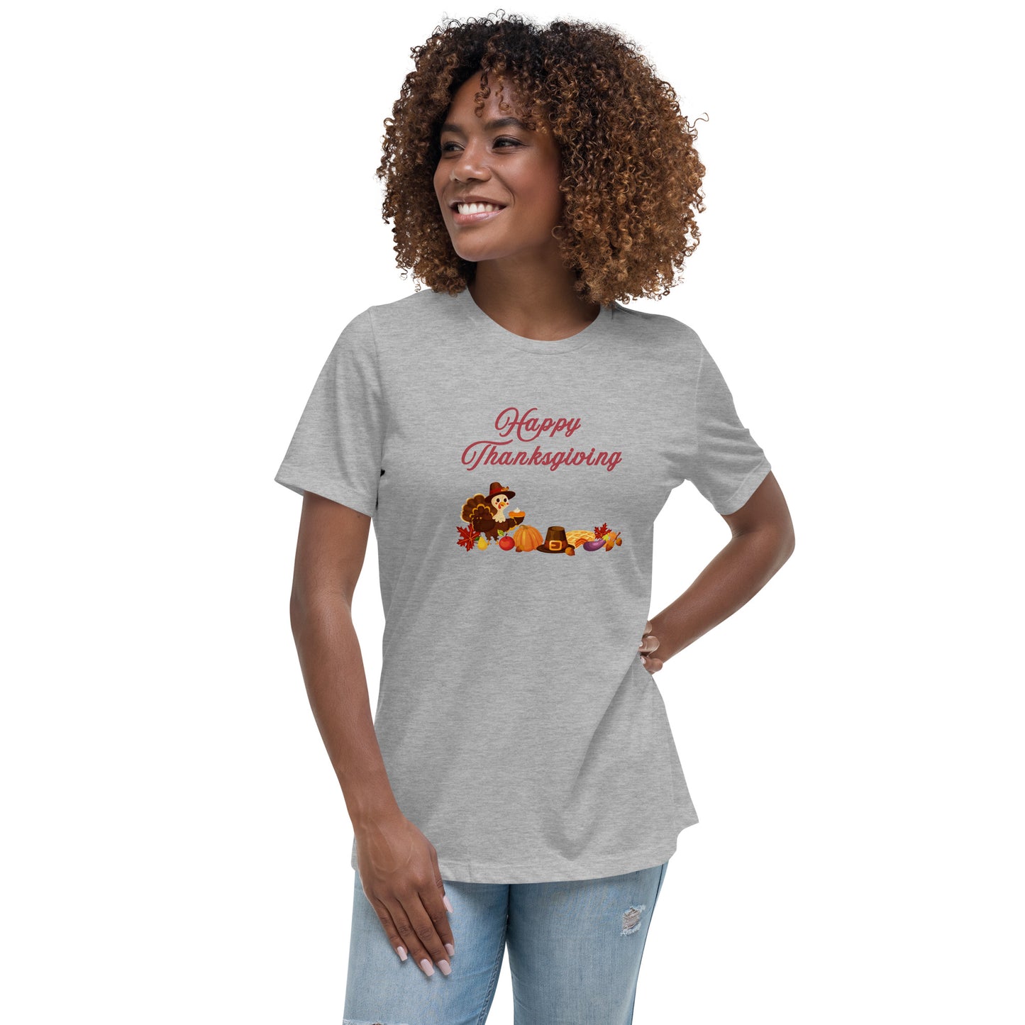 Happy Thanksgiving Women's Relaxed Tee by EraofInk