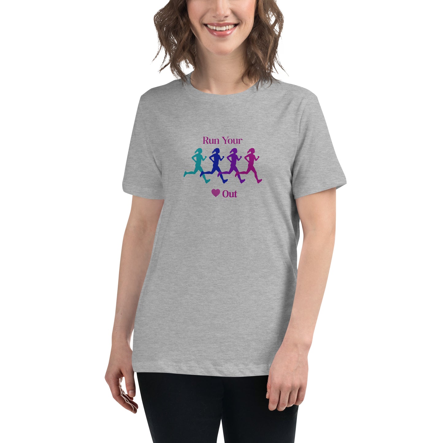 Run Your Heart Out Women's Relaxed Tee by EraofInk