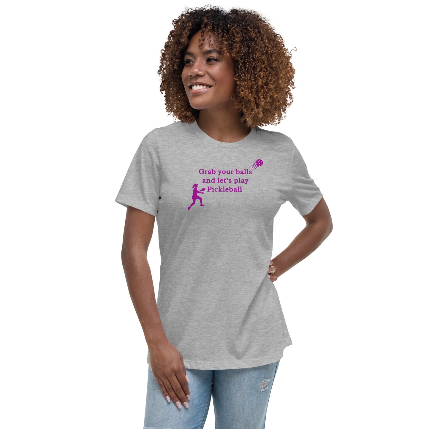 Grab Your Balls & Let's Play Pickleball Women's Relaxed Tee by EraofInk