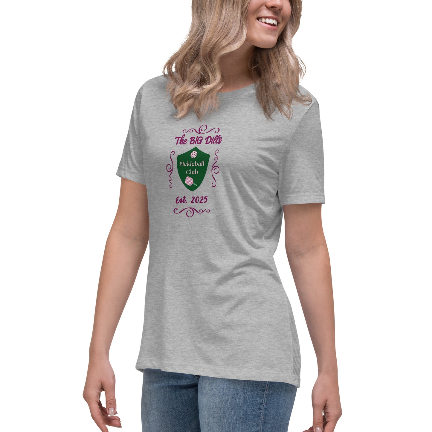 The Big Dills Pickleball Club Est. 2025 Feminine Design Women's Relaxed Tee by EraofInk
