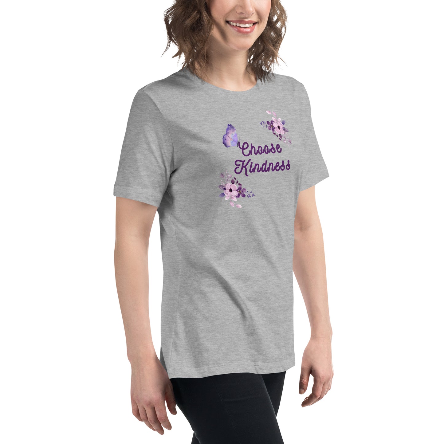 Choose Kindness Lavender Women's Relaxed Tee by EraofInk