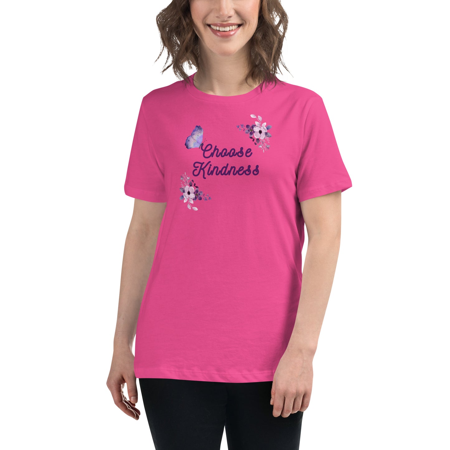 Choose Kindness Lavender Women's Relaxed Tee by EraofInk