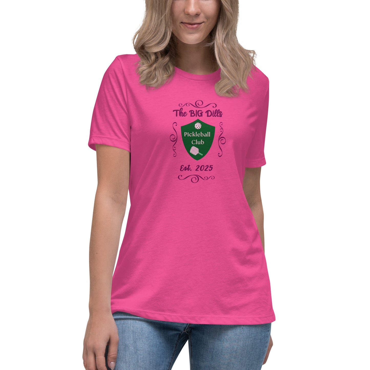 The Big Dills Pickleball Club Est. 2025 Feminine Design Women's Relaxed Tee by EraofInk