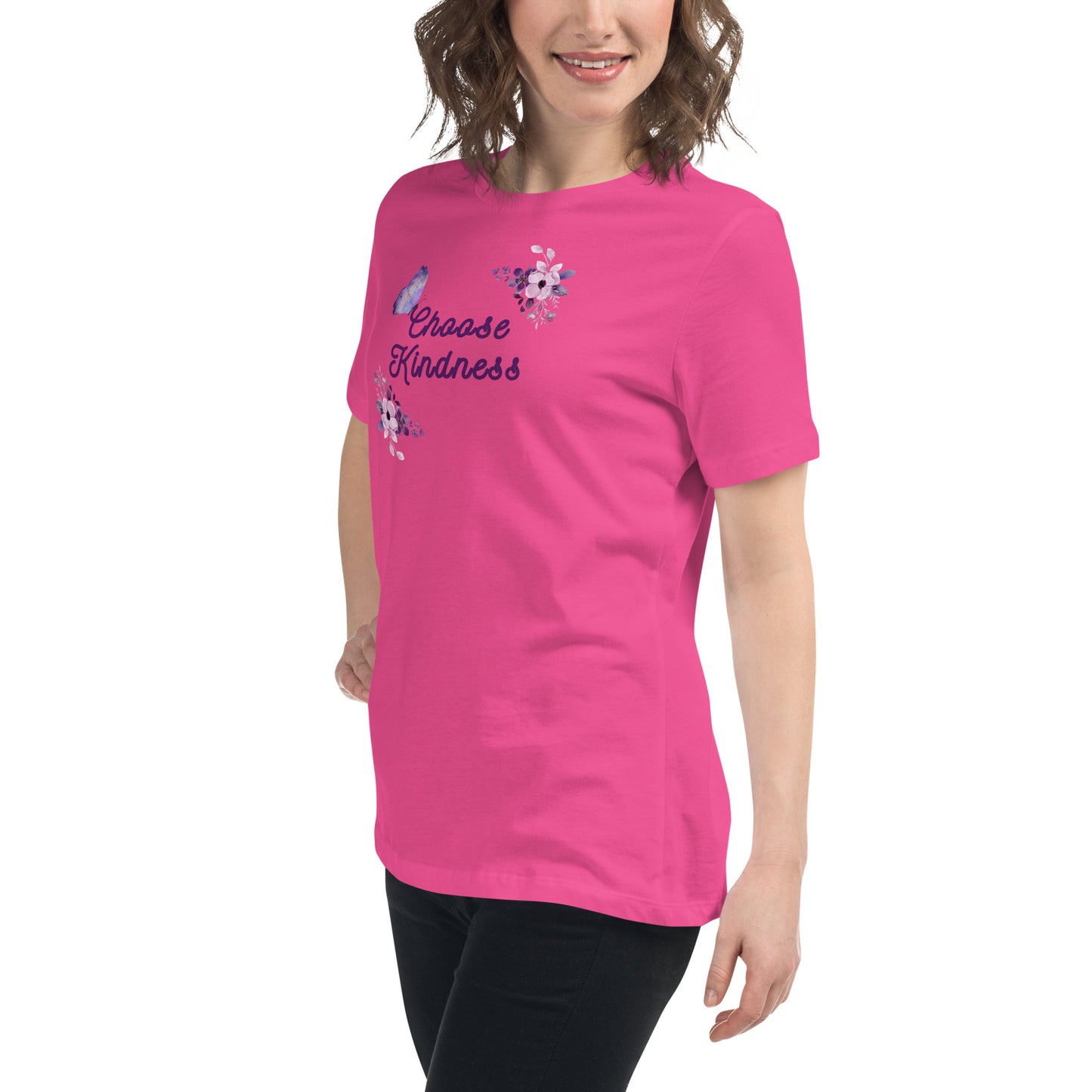 Choose Kindness Lavender Women's Relaxed Tee by EraofInk