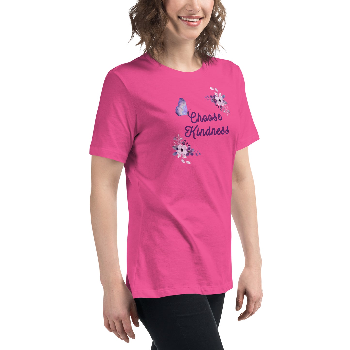 Choose Kindness Lavender Women's Relaxed Tee by EraofInk